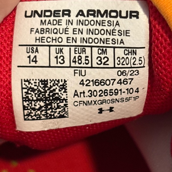 Under Armour Harper 8 Elite TPU HOVR Baseball Cleats 3026591-104 NEW Men’s Sz 14 - Picture 9 of 9